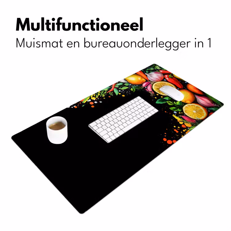 Bureau onderlegger - Citroenen - Peper - Kruiden - Graffiti - Verf - Abstract — 6