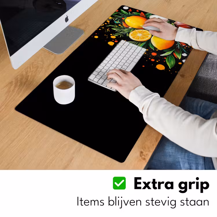 Bureau onderlegger - Citroenen - Zwart - Kruiden - Graffiti - Verf — 5
