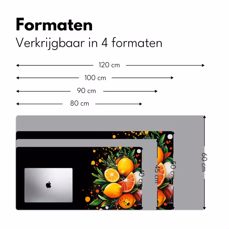 Bureau onderlegger - Citroenen - Zwart - Kruiden - Graffiti - Verf — 7