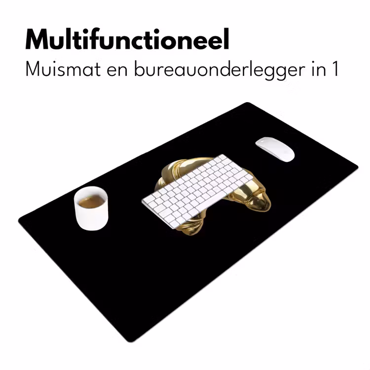 Bureau onderlegger - Croissant - Brood - Goud - Zwart — 6