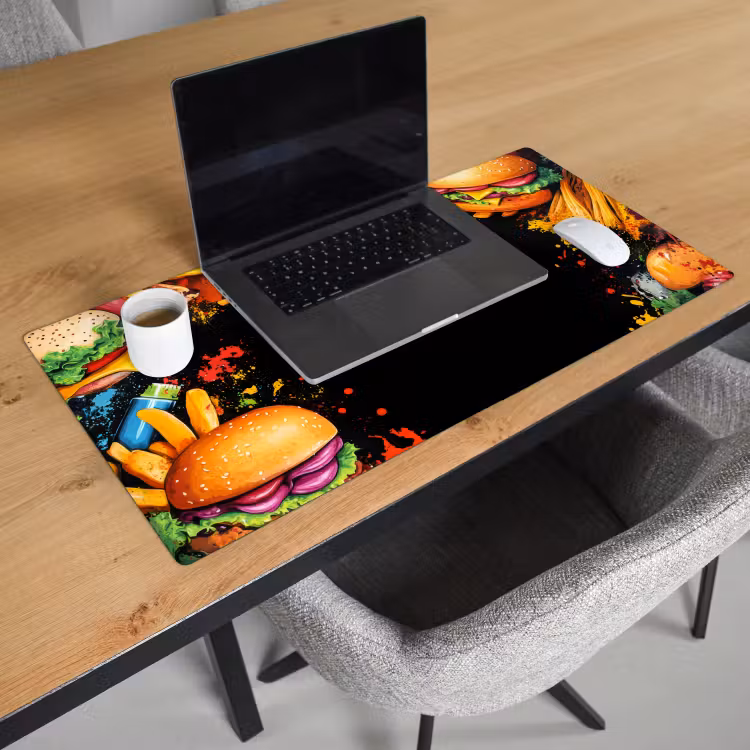 Bureau onderlegger - Fastfood - Graffiti - Hamburger - Eten - Modern — 2