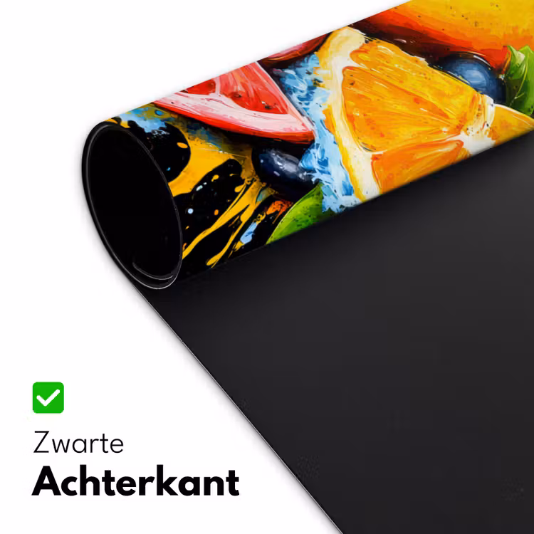 Bureau onderlegger - Fruit - Graffiti - Kleurrijk - Sinaasappel - Aardbei - Abstract — 4