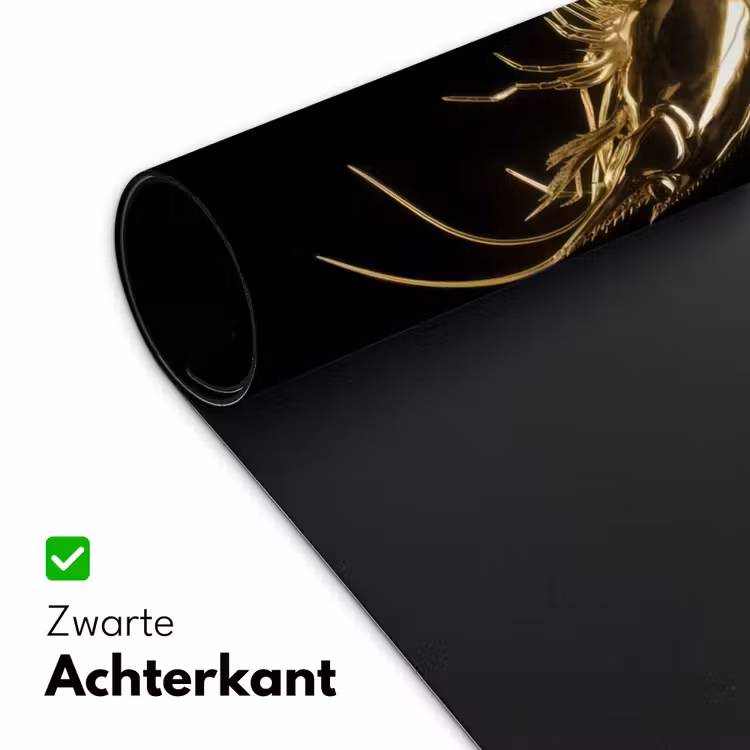 Bureau onderlegger - Garnalen - Zwart - Goud - Dieren — 4