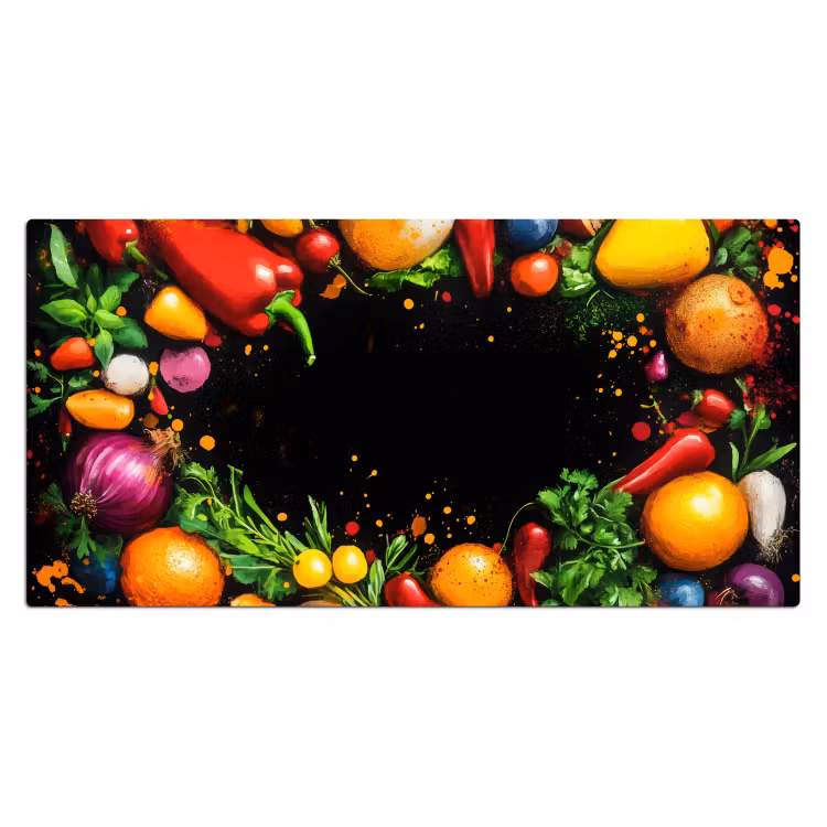 Bureau onderlegger - Groente - Graffiti - Kleurrijk - Koken - Abstract — 1