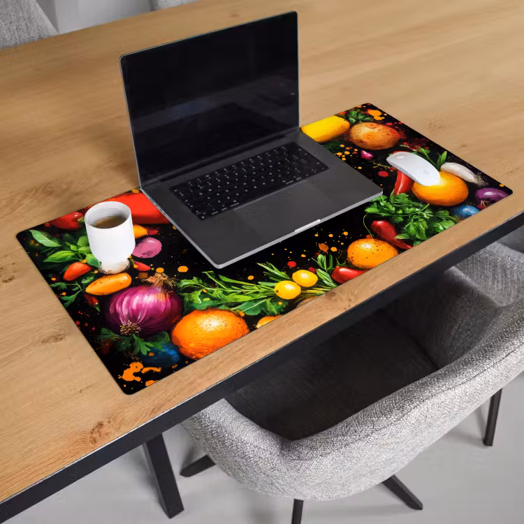 Bureau onderlegger - Groente - Graffiti - Kleurrijk - Koken - Abstract — 2