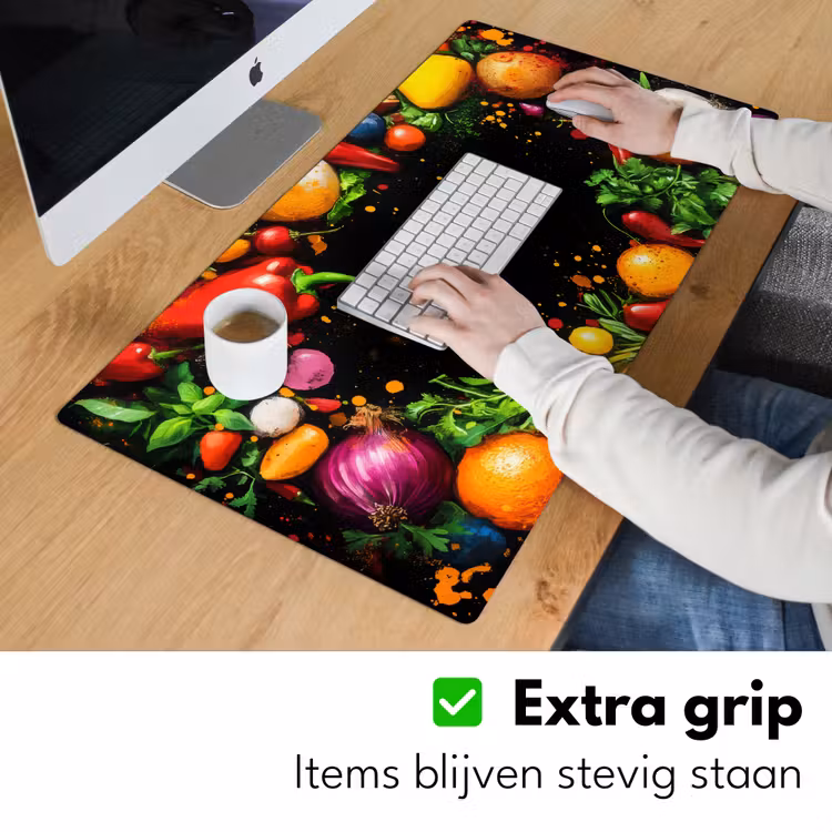 Bureau onderlegger - Groente - Graffiti - Kleurrijk - Koken - Abstract — 5