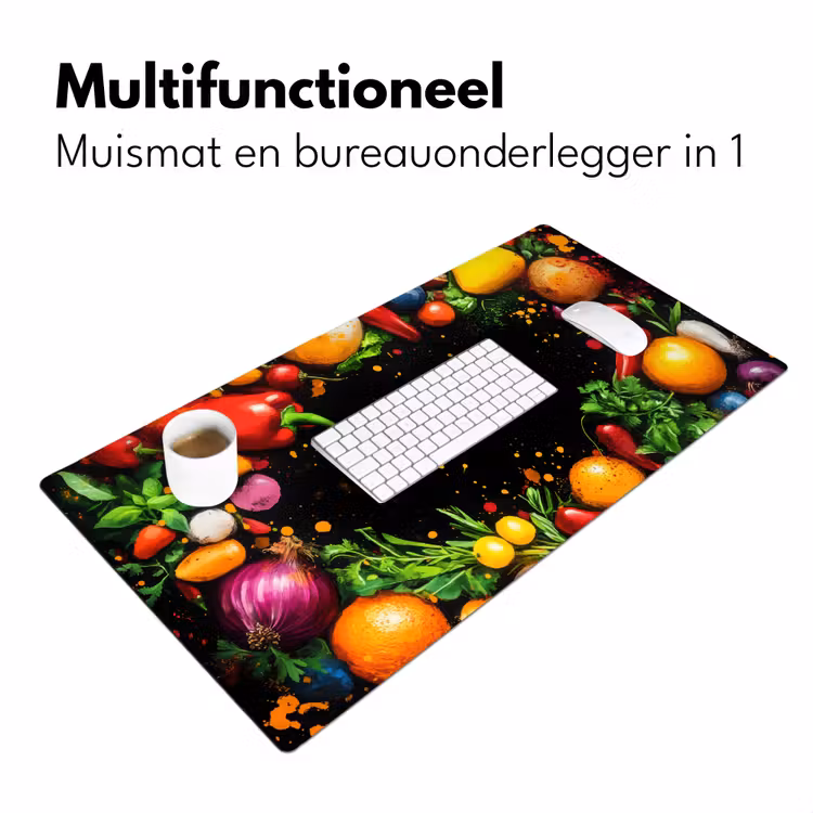 Bureau onderlegger - Groente - Graffiti - Kleurrijk - Koken - Abstract — 6