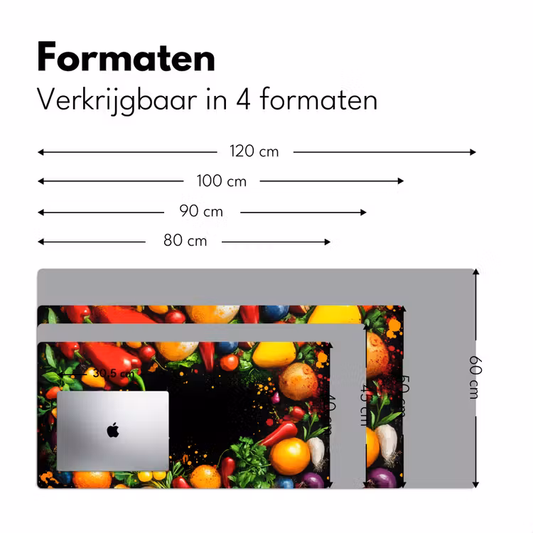 Bureau onderlegger - Groente - Graffiti - Kleurrijk - Koken - Abstract — 7