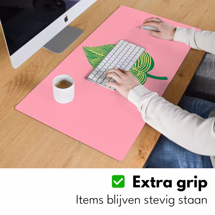 Bureau onderlegger - Illustratie - Blad - Minimalistisch - Groen — 5