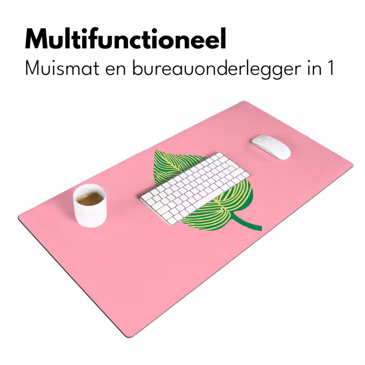 Bureau onderlegger - Illustratie - Blad - Minimalistisch - Groen — 6