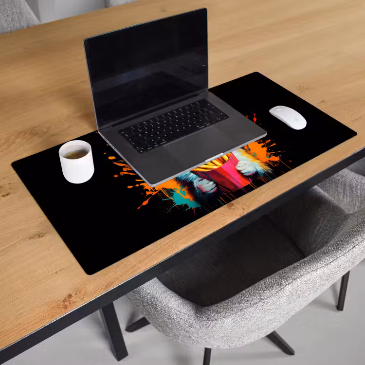 Bureau onderlegger - Kat - Eten - Patat - Graffiti - Abstract — 2