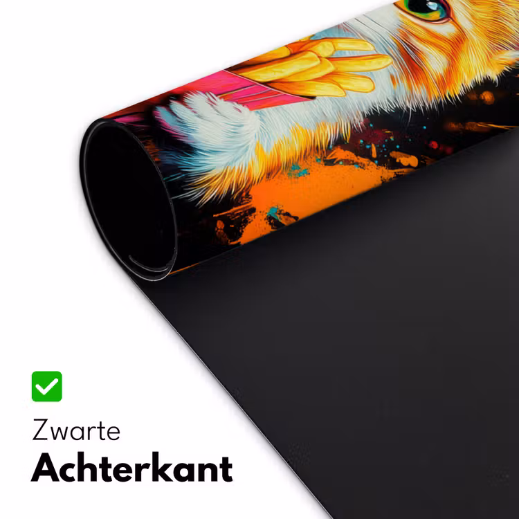 Bureau onderlegger - Kat - Eten - Patat - Graffiti - Abstract — 4