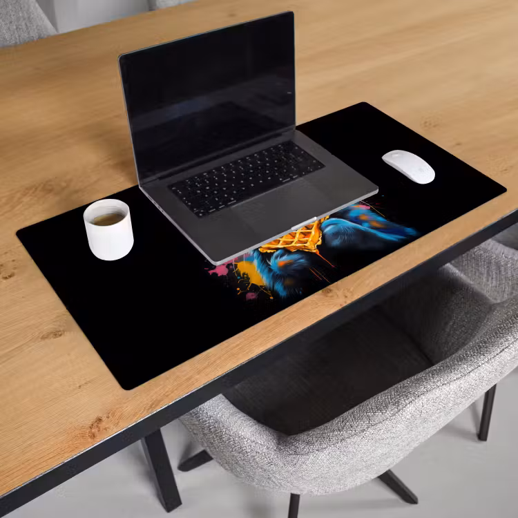 Bureau onderlegger - Kat - Graffiti - Kleurrijk - Wafel - Eten — 2
