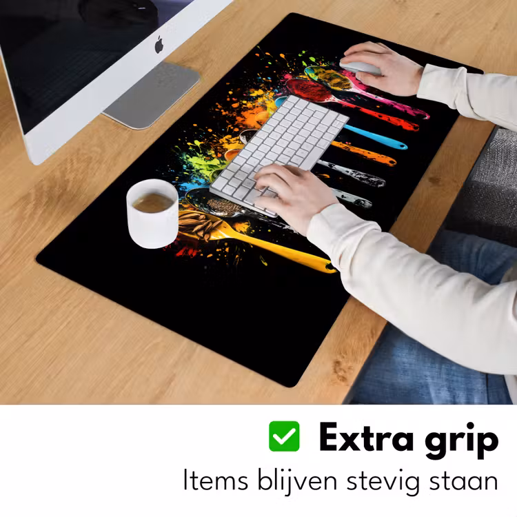 Bureau onderlegger - Lepels - Kruiden - Modern - Graffiti - Verf - Kleurrijk — 5