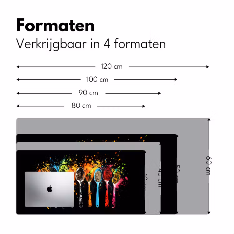 Bureau onderlegger - Lepels - Kruiden - Modern - Graffiti - Verf - Kleurrijk — 7