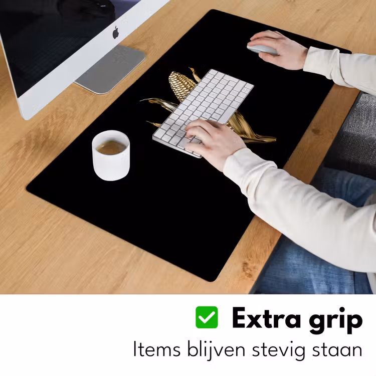 Bureau onderlegger - Mais - Eten - Goud - Zwart — 5