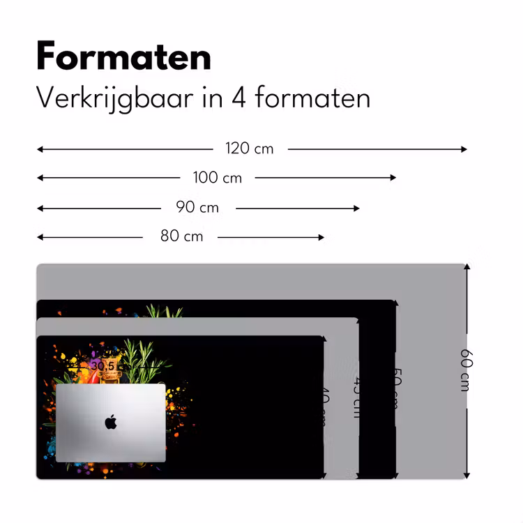 Bureau onderlegger - Olijfolie - Graffiti - Peper - Olijven - Modern — 7