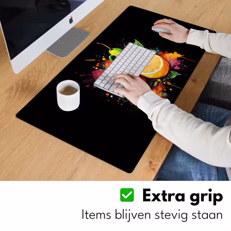 Bureau onderlegger - Paprika - Peer - Citroen - Graffiti - Verf - Abstract — 5