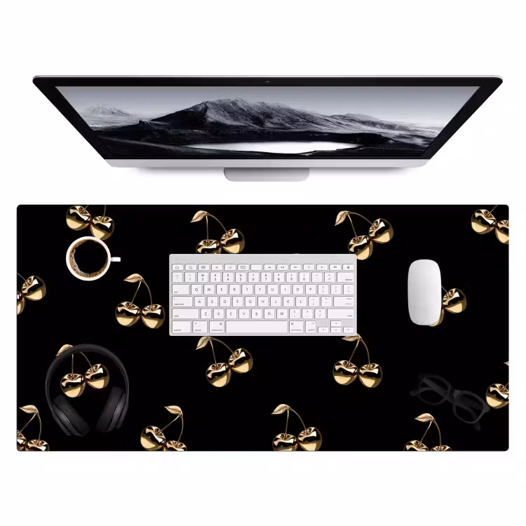 Bureau onderlegger - Patroon - Kersen - Goud - Chrome — 3