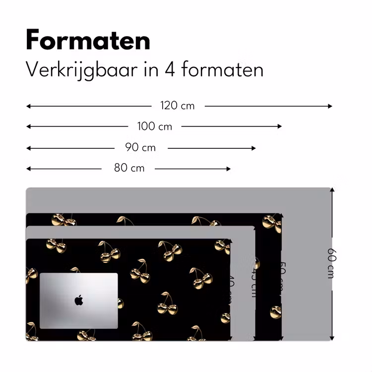 Bureau onderlegger - Patroon - Kersen - Goud - Chrome — 7