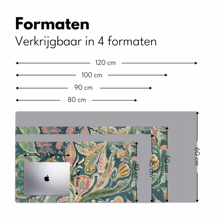 Bureau onderlegger - Patroon - Kleurrijk - Sierlijk - Groen — 7