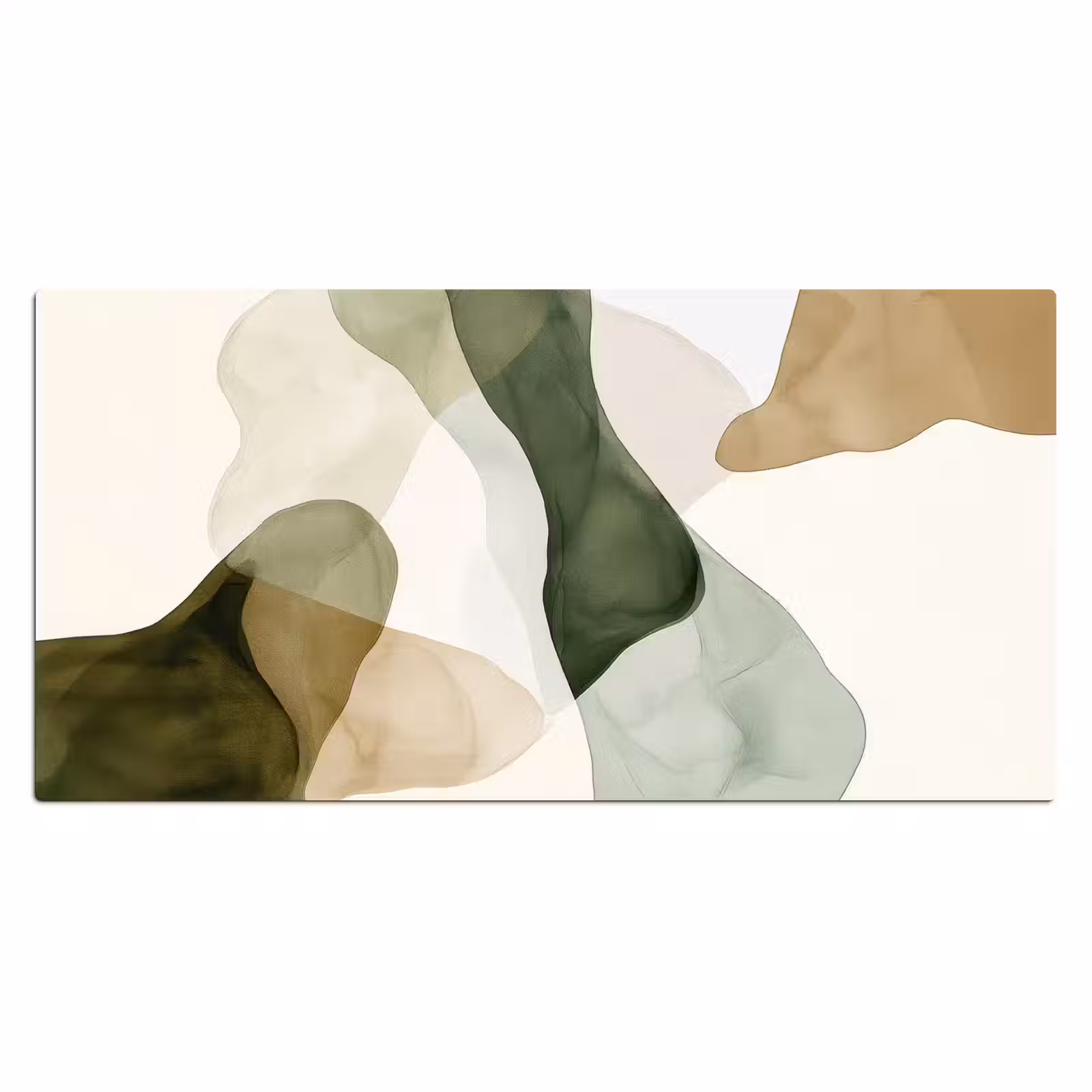 Bureau onderlegger - Japandi - Abstract - Groen — 1