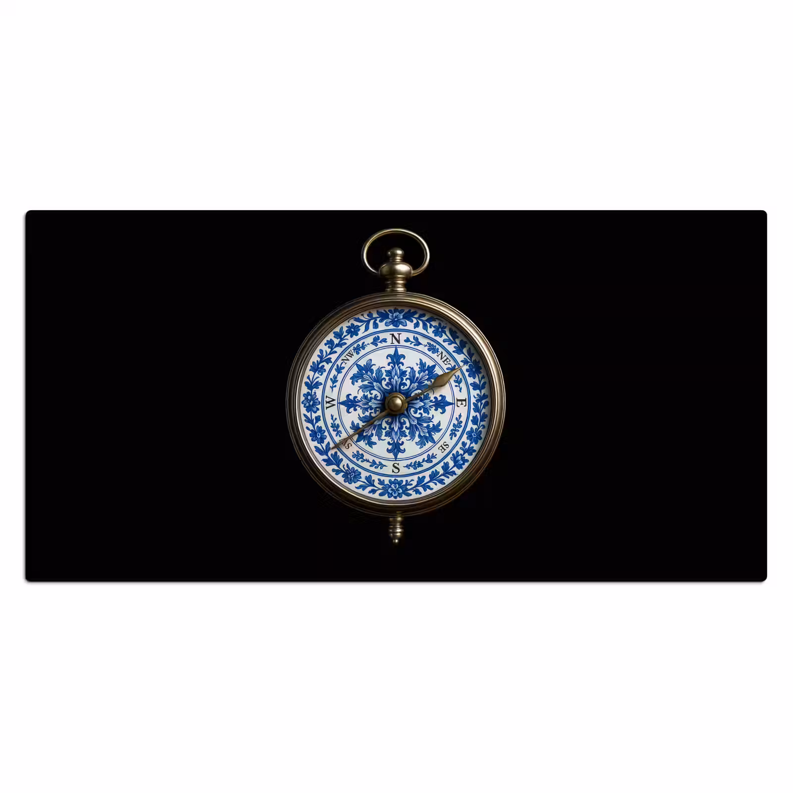Bureau onderlegger - Kompas - Delfts blauw - Zwart — 1