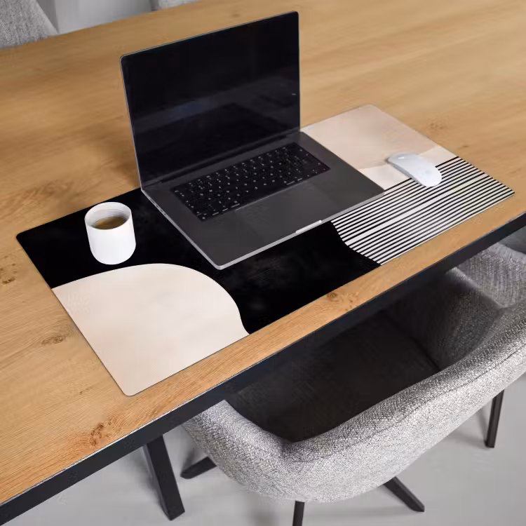 Bureau onderlegger - Abstract - Japandi - Beige - Modern — 2