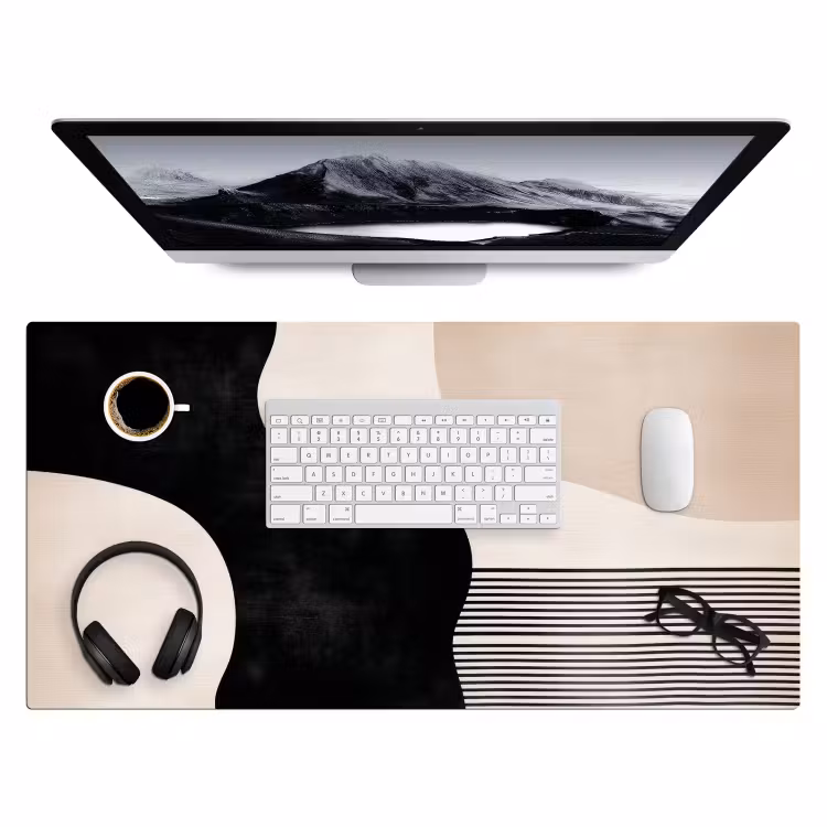 Bureau onderlegger - Abstract - Japandi - Beige - Modern — 3