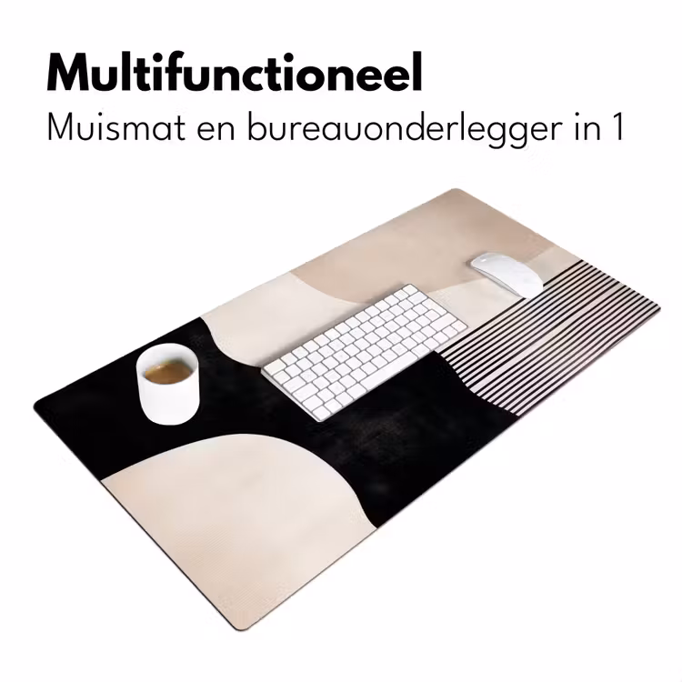 Bureau onderlegger - Abstract - Japandi - Beige - Modern — 6