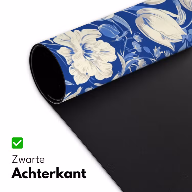 Bureau onderlegger - Bloemen - Delfts Blauw - Patroon - Tulp — 4