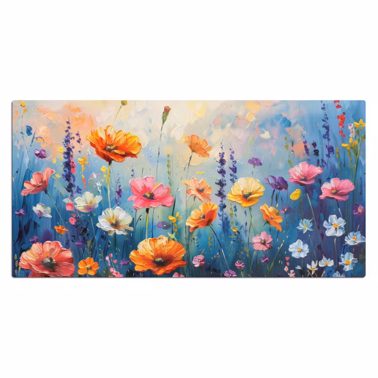 Bureau onderlegger - Bloemen - Natuur - Waterverf - Kunst — 1