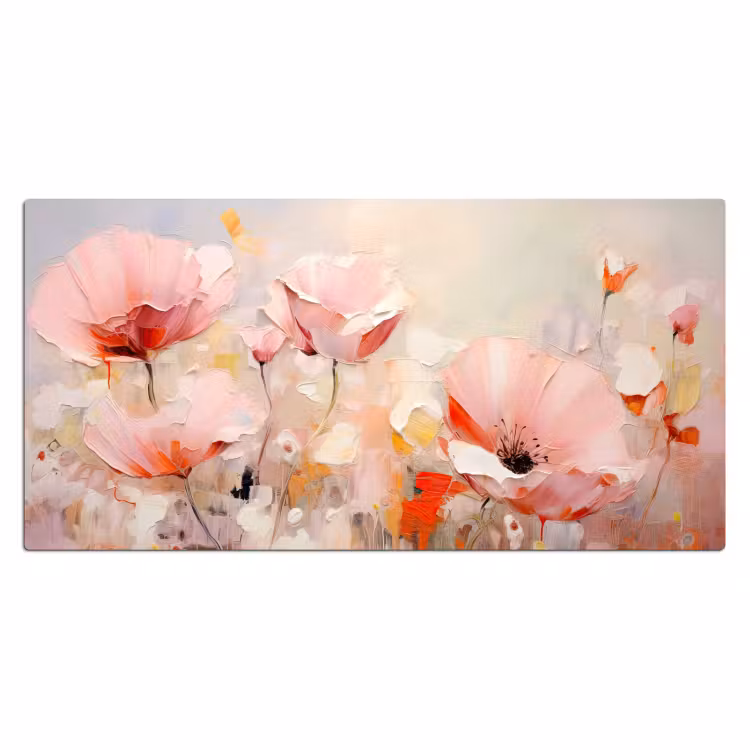 Bureau onderlegger - Bloemen - Watercolor - Roze - Abstract - Kunst — 1