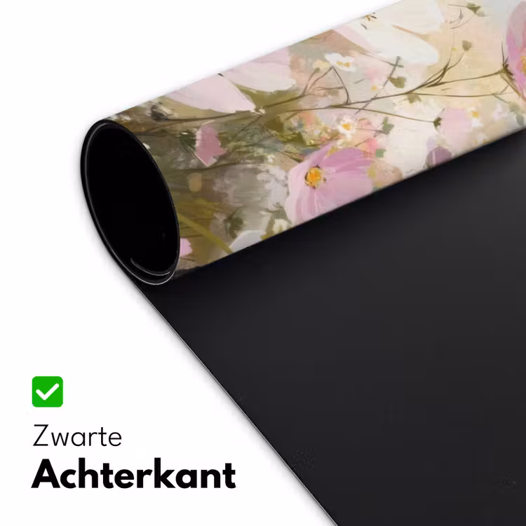 Bureau onderlegger - Bloemenveld - Lichte tinten - Geschilderd — 4