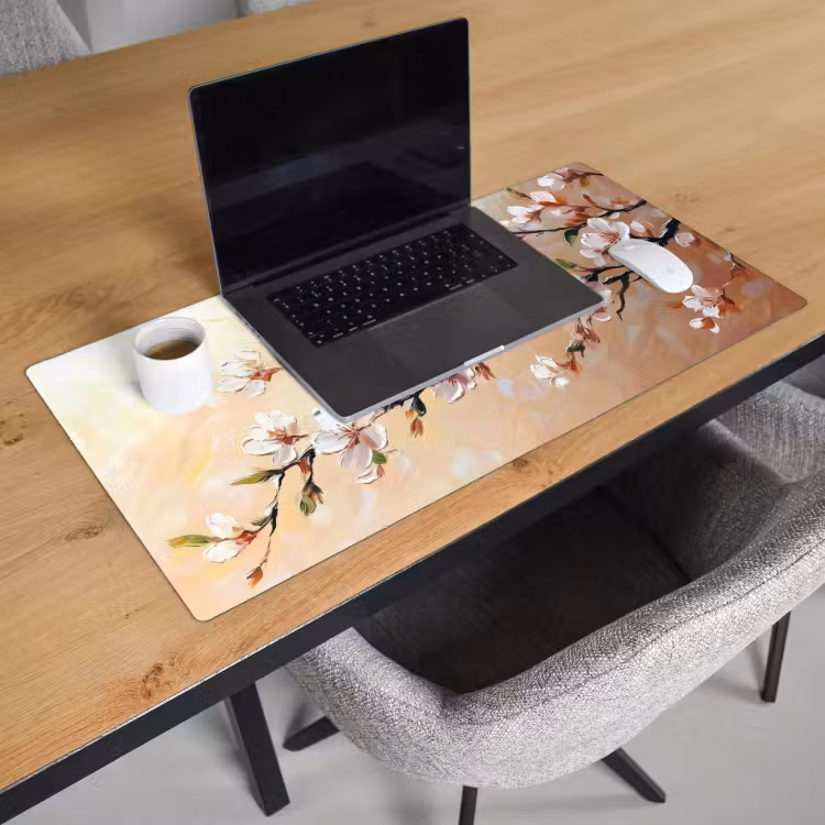 Bureau onderlegger - Bloesemtakken - Schilderachtig - Roze — 2