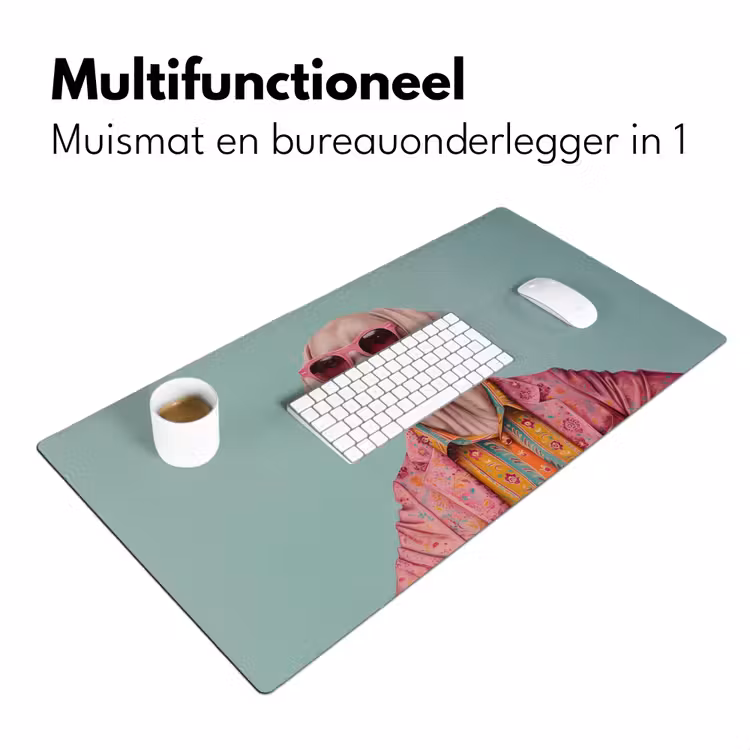 Bureau onderlegger - Hond - Overhemd - Bloemen - Bril — 6