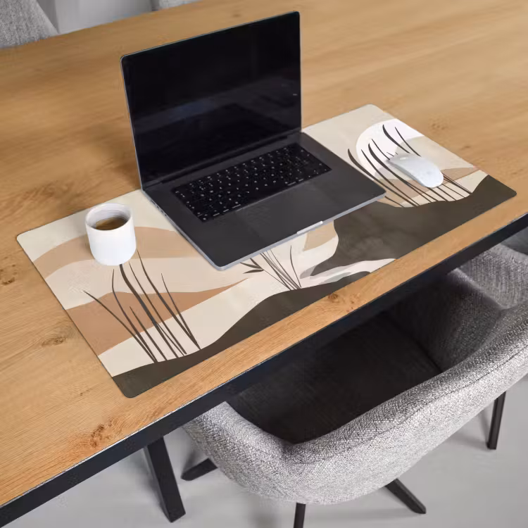 Bureau onderlegger - Japandi - Landschap - Beige — 2
