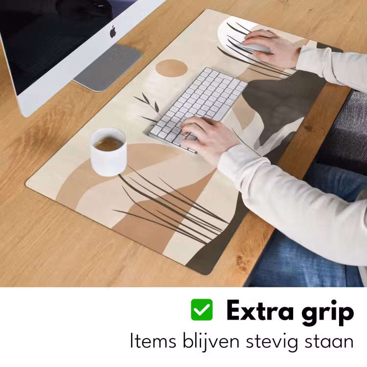 Bureau onderlegger - Japandi - Landschap - Beige — 5