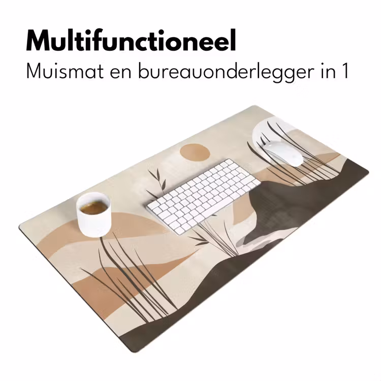 Bureau onderlegger - Japandi - Landschap - Beige — 6
