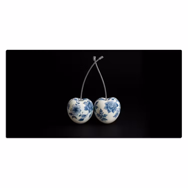 Bureau onderlegger - Kersen - Delfts blauw - Fruit — 1