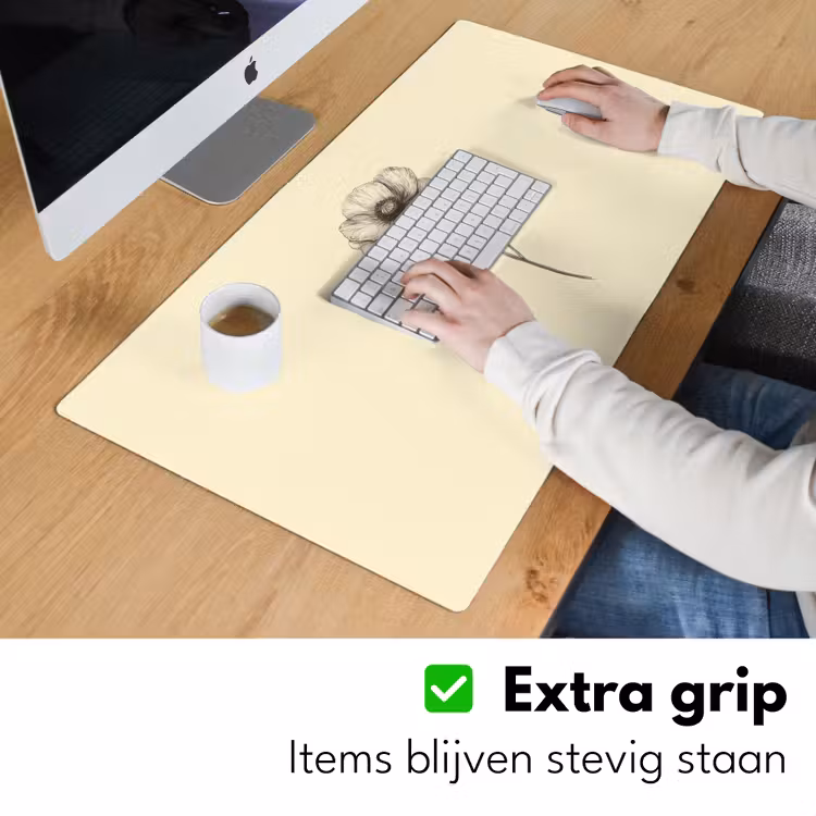 Bureau onderlegger - Klaproos - Illustratie - Zwart — 5