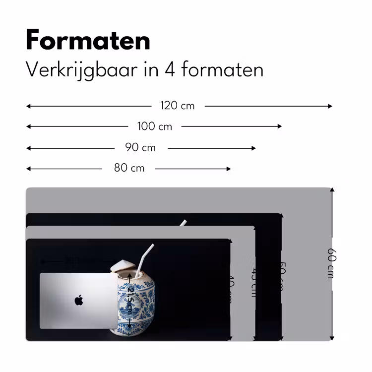 Bureau onderlegger - Kokosnoot - Eten - Delfts blauw - Drinken — 7