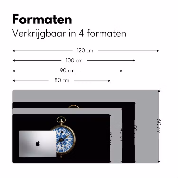 Bureau onderlegger - Kompas - Delfts blauw - Zwart — 7