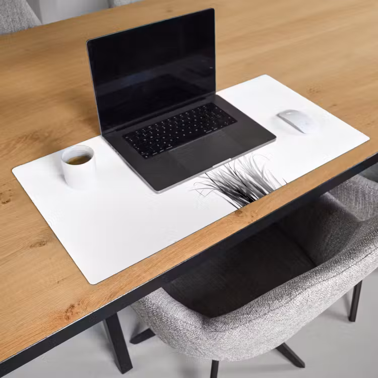 Bureau onderlegger - Minimalistisch - Stelen - Wit — 2