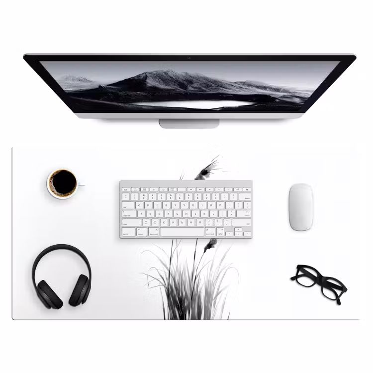 Bureau onderlegger - Minimalistisch - Stelen - Wit — 3