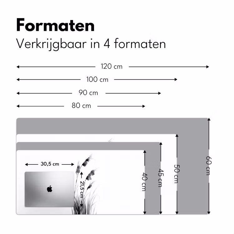 Bureau onderlegger - Minimalistisch - Stelen - Wit — 7