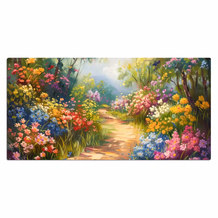 Bureau onderlegger - Natuur - Landschap - Bloemen - Kleurrijk — 1