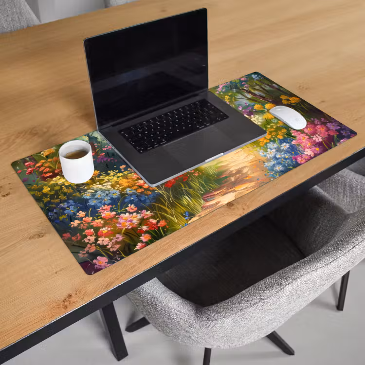 Bureau onderlegger - Natuur - Landschap - Bloemen - Kleurrijk — 2