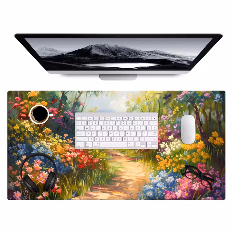 Bureau onderlegger - Natuur - Landschap - Bloemen - Kleurrijk — 3