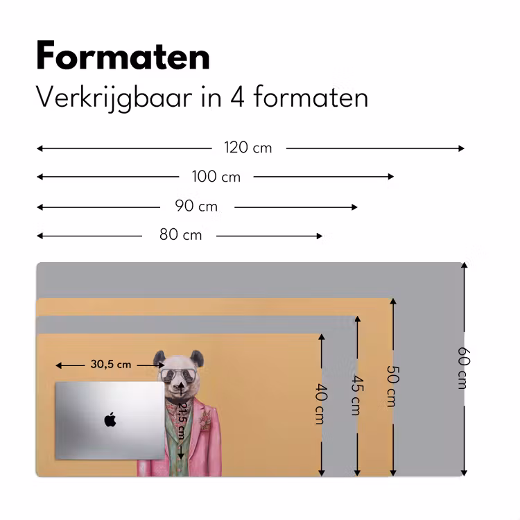 Bureau onderlegger - Panda - Pak - Zonnebril - Blauw — 7